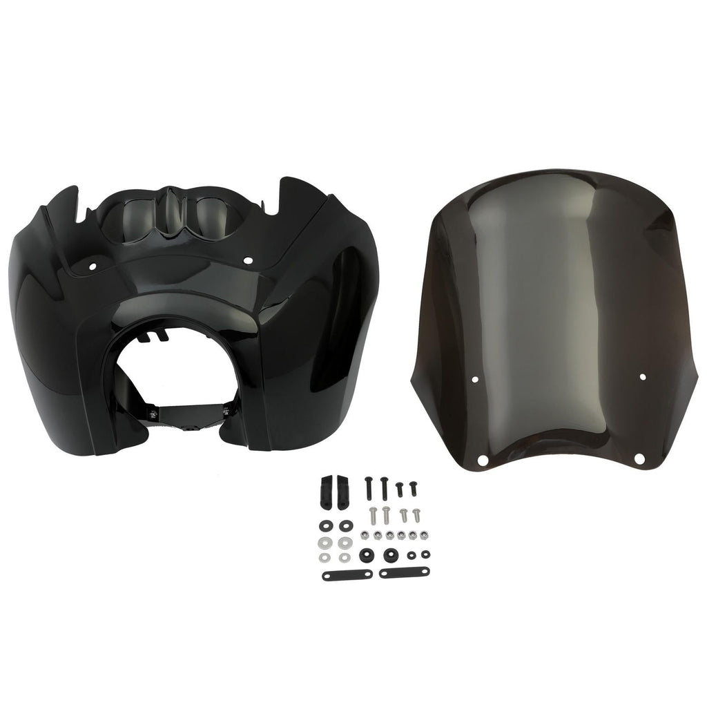 Front Fairings w/ Smoke 15'' Windshield For Harley Dyna Super Glide T-sport FXR