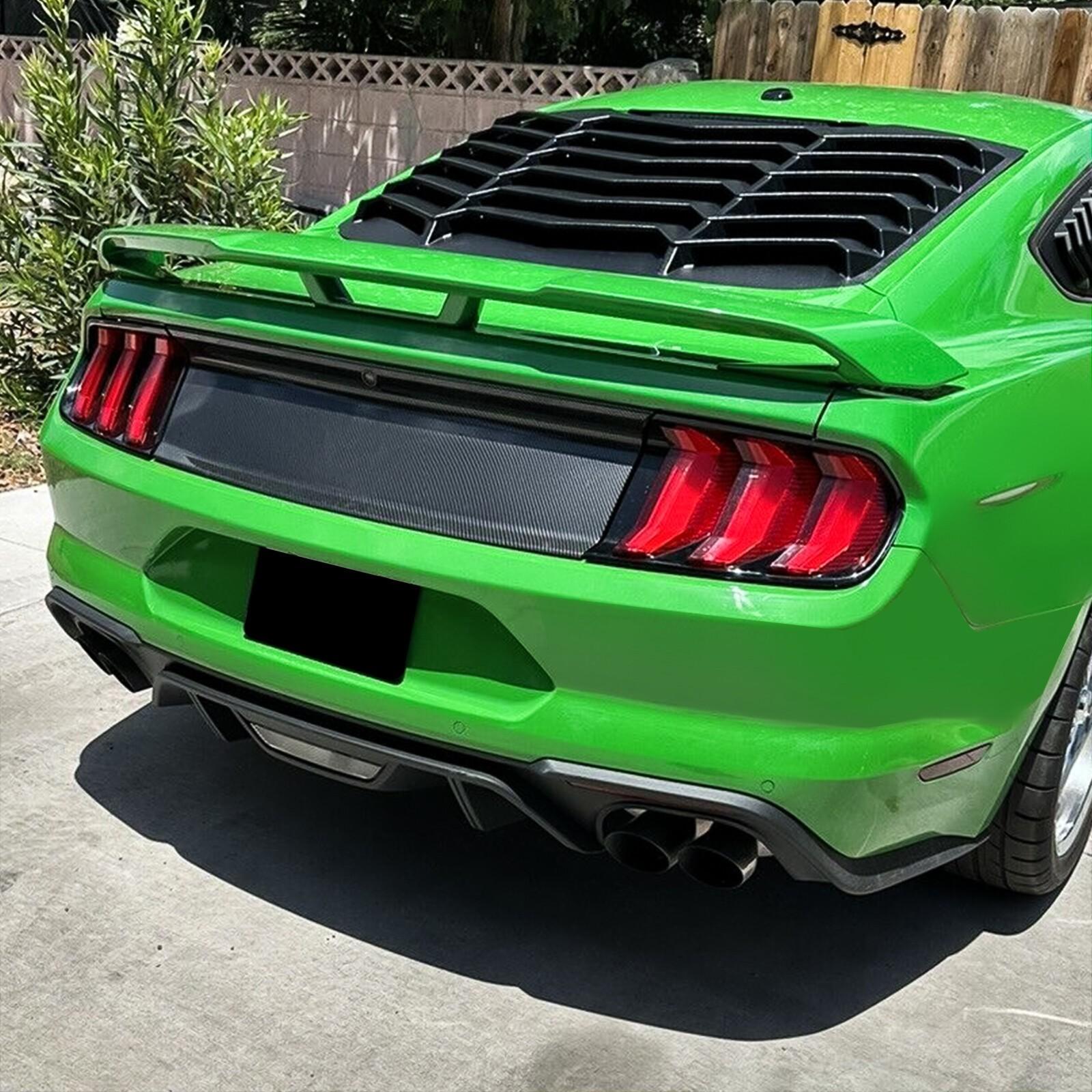 FOR 2015-2021-2023 FORD MUSTANG CARBON FIBER LOOK TRUNK PANEL DECKLID TRIM COVER
