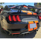 FOR 2015-2021-2023 FORD MUSTANG CARBON FIBER LOOK TRUNK PANEL DECKLID TRIM COVER