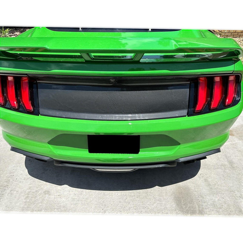 FOR 2015-2021-2023 FORD MUSTANG CARBON FIBER LOOK TRUNK PANEL DECKLID TRIM COVER