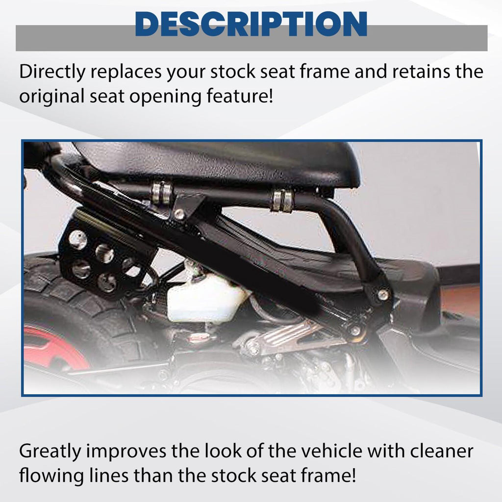 Lowered Bracket Black Ultra Low Seat Frame Bars For Honda 03-20 Ruckus 50/Zoomer