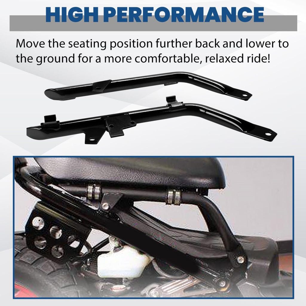 Lowered Bracket Black Ultra Low Seat Frame Bars For Honda 03-20 Ruckus 50/Zoomer