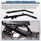 Lowered Bracket Black Ultra Low Seat Frame Bars For Honda 03-20 Ruckus 50/Zoomer
