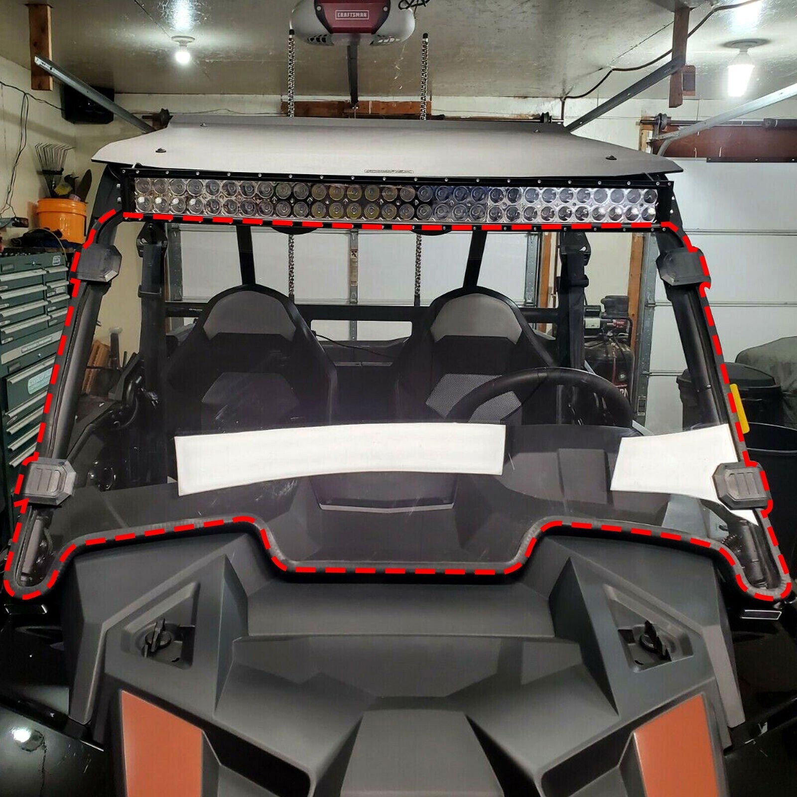 For 2019-2023 Polaris RZR XP Turbo 4 1000 Front Clear Full Windshield Windscreen