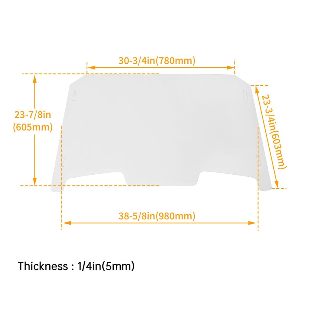 For 2019-2023 Polaris RZR XP Turbo 4 1000 Front Clear Full Windshield Windscreen