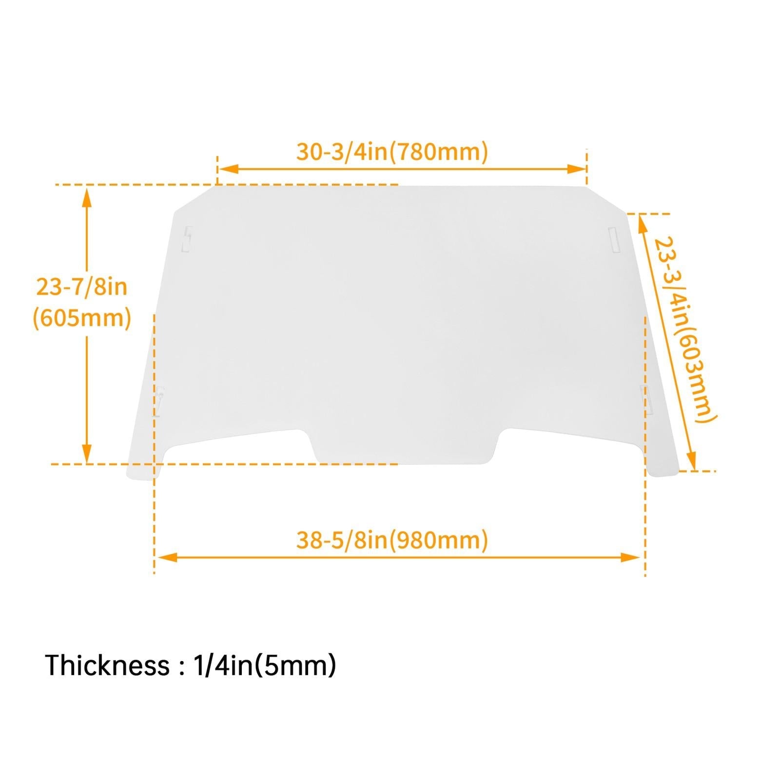 For 2019-2023 Polaris RZR XP Turbo 4 1000 Front Clear Full Windshield Windscreen