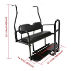 Rear Flip Seat Kit Back Seat w/Grab Bar For Club Car DS 2000-2013 Golf Cart