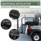 Rear Flip Seat Kit Back Seat w/Grab Bar For Club Car DS 2000-2013 Golf Cart