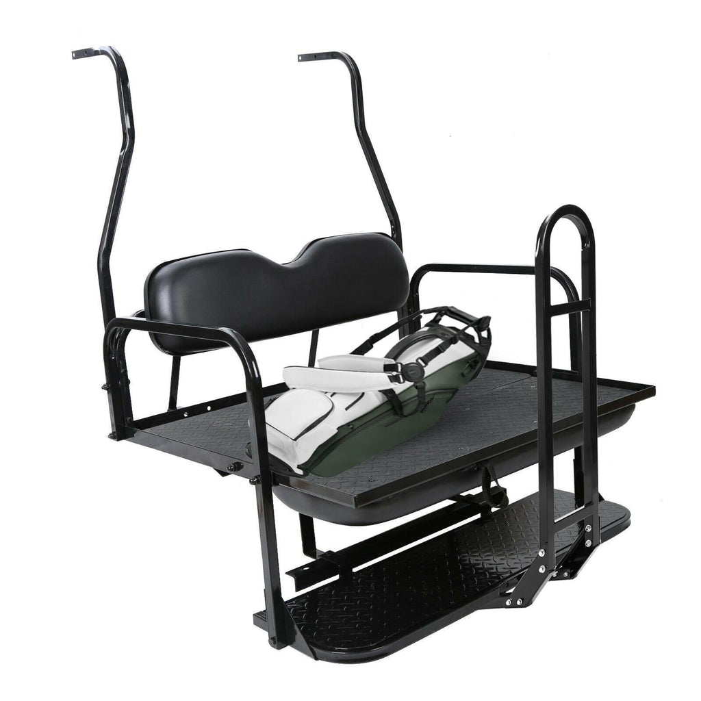 Rear Flip Seat Kit Back Seat w/Grab Bar For Club Car DS 2000-2013 Golf Cart