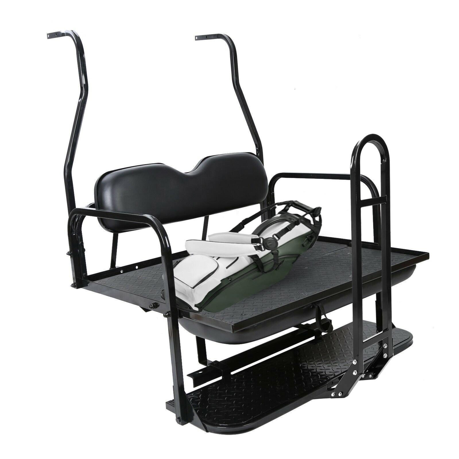 Rear Flip Seat Kit Back Seat w/Grab Bar For Club Car DS 2000-2013 Golf Cart