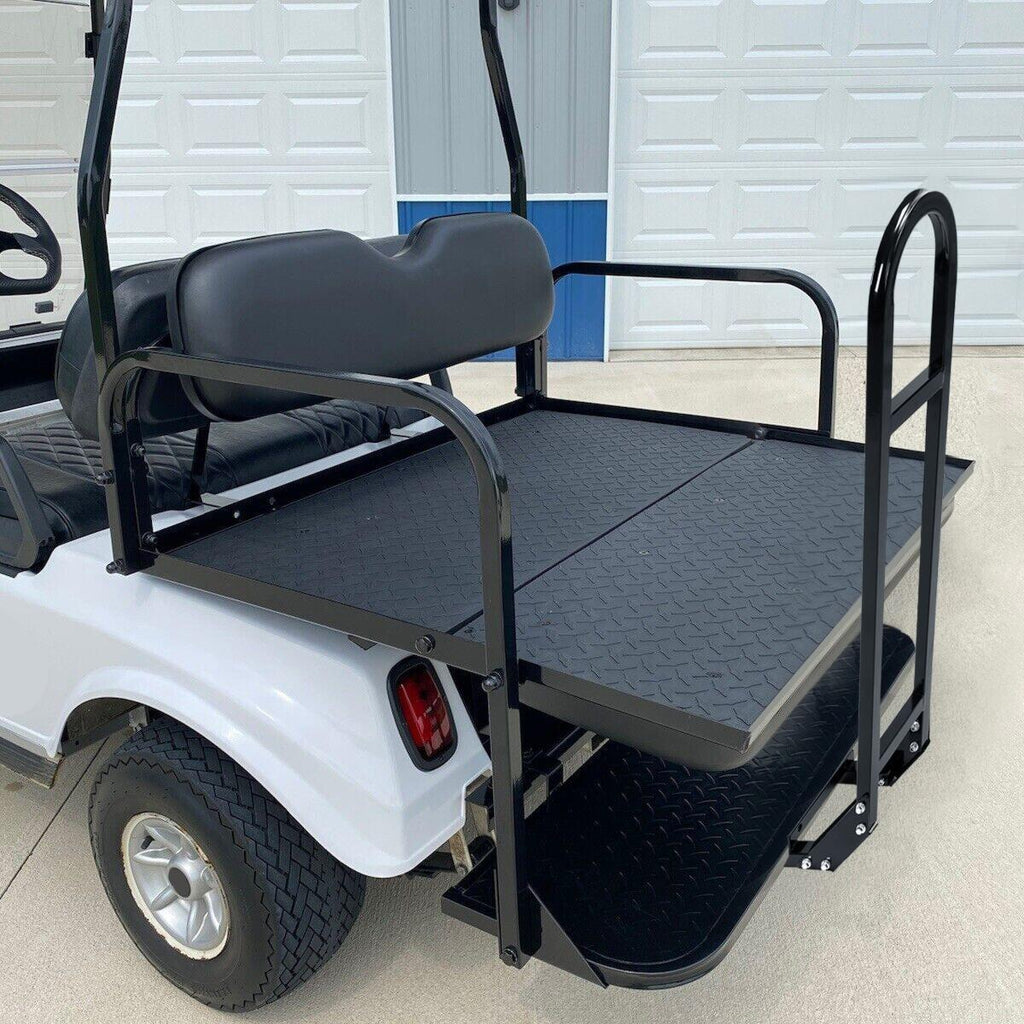 Rear Flip Seat Kit Back Seat w/Grab Bar For Club Car DS 2000-2013 Golf Cart