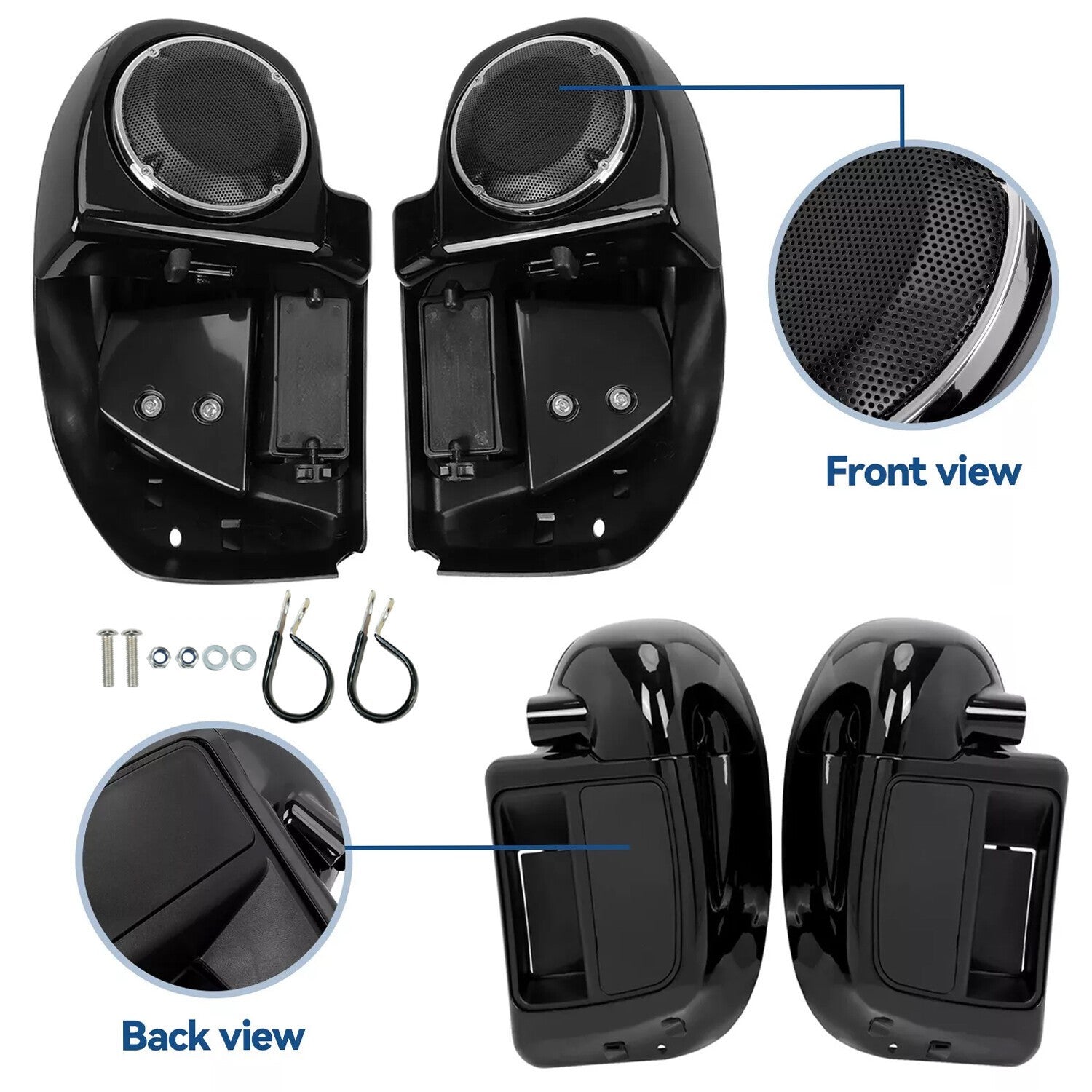 Lower Fairing 6.5" Speaker Box Pod Fit For Harley Touring 	Street Glide 14-24