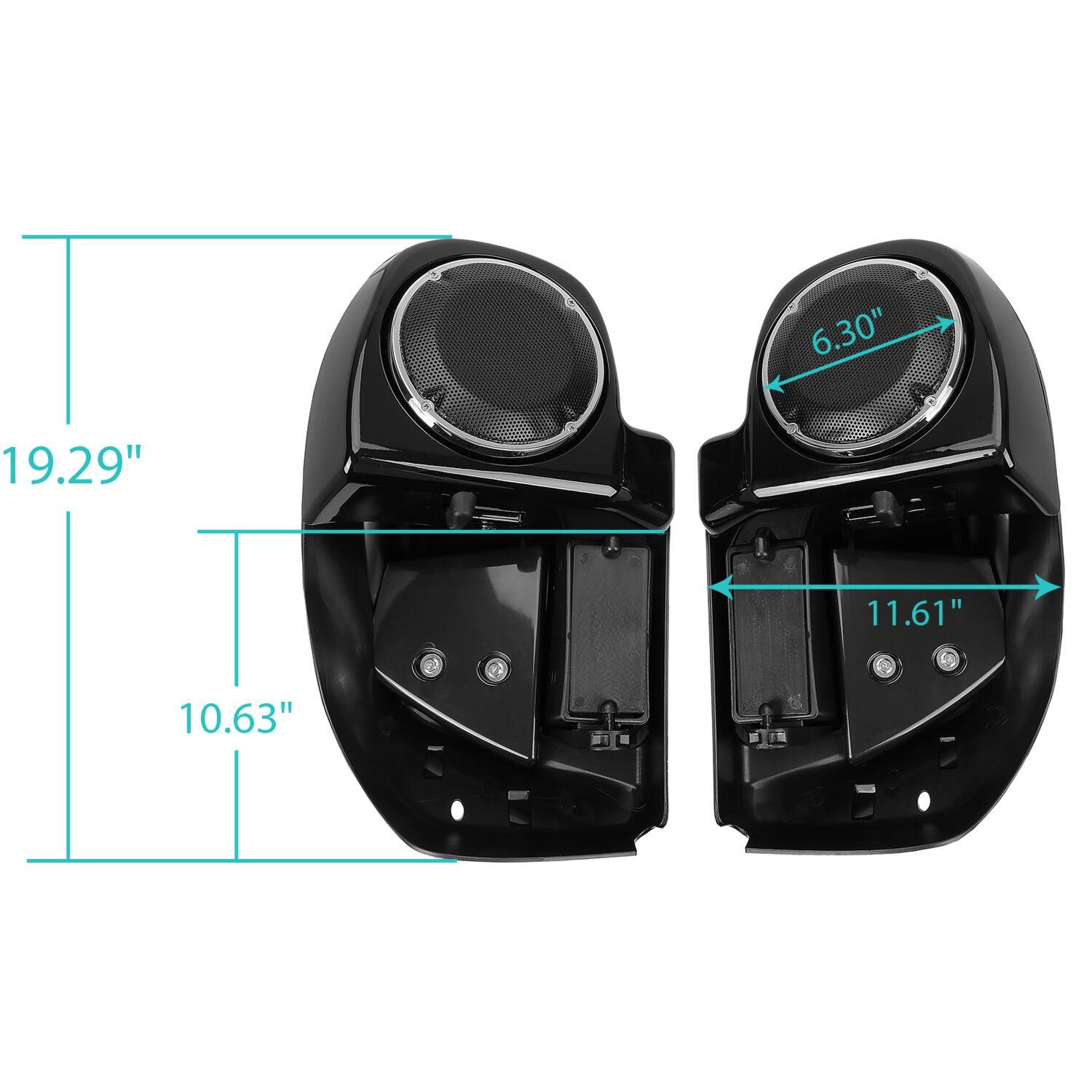 Lower Fairing 6.5" Speaker Box Pod Fit For Harley Touring 	Street Glide 14-24