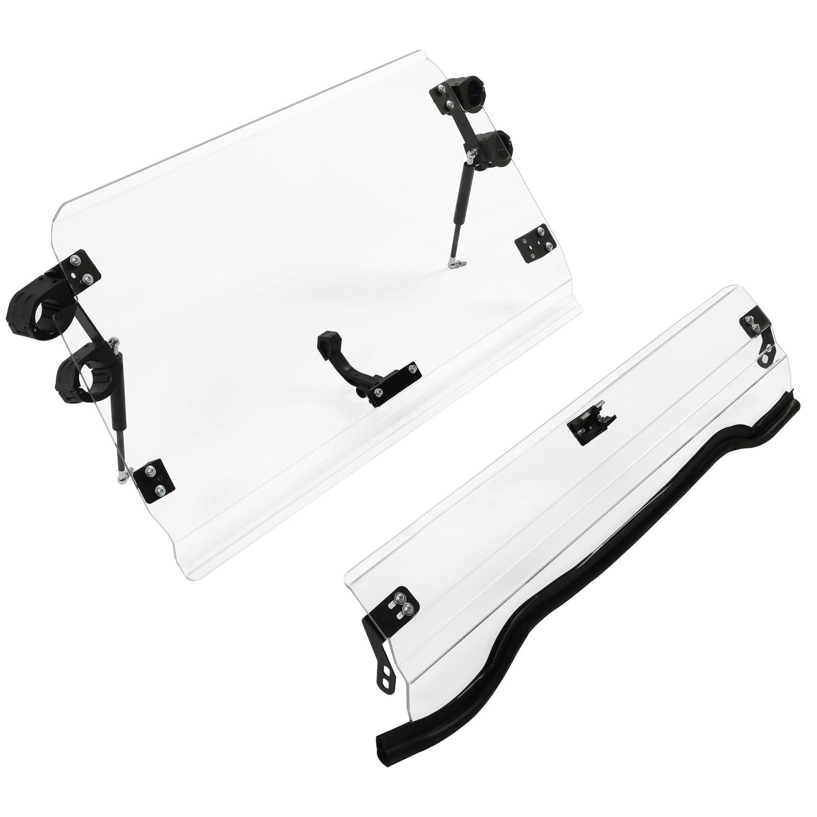 For 14-18 Polaris RZR XP 1000 /S4 S RZR 900 Full Flip Up Split Windshield 2-IN-1