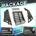 Black Radiator Cover Grill & Gas Tank Side Covers For Yamaha Banshee 1987-2006