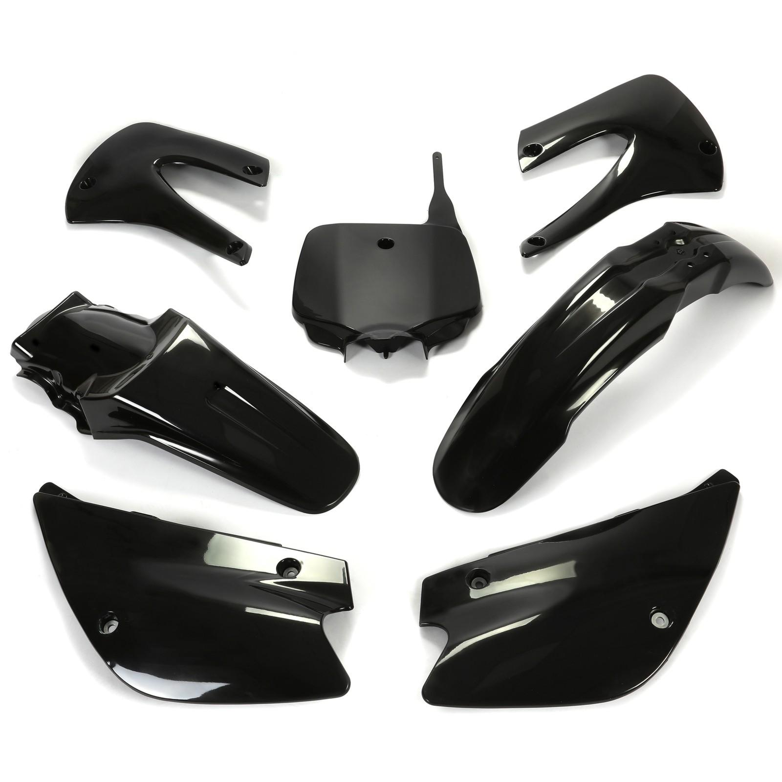 Restyled Plastics Kit Set Black For Kawasaki KX85 KX100 2001-2013 Motorcycle