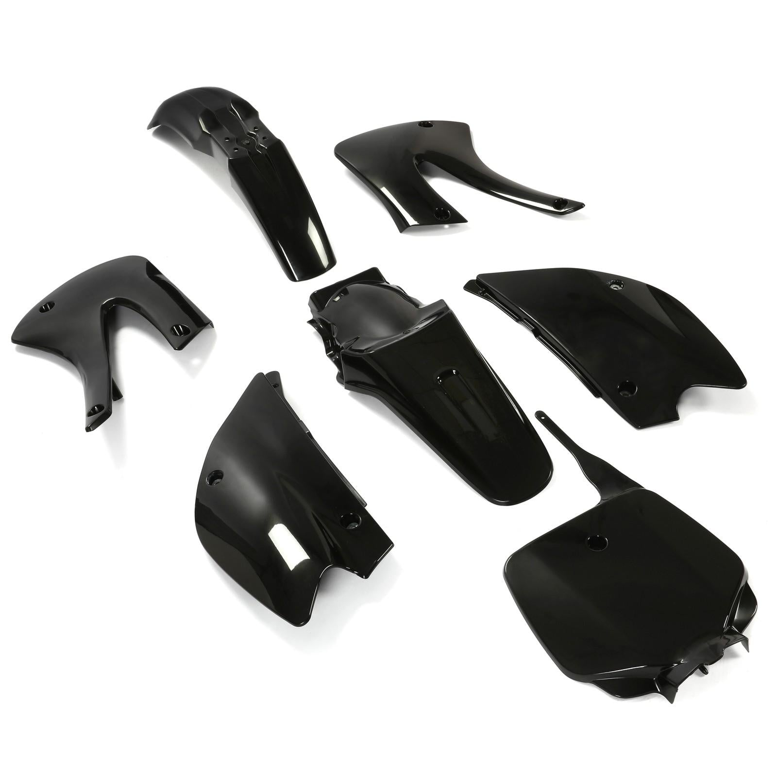 Restyled Plastics Kit Set Black For Kawasaki KX85 KX100 2001-2013 Motorcycle