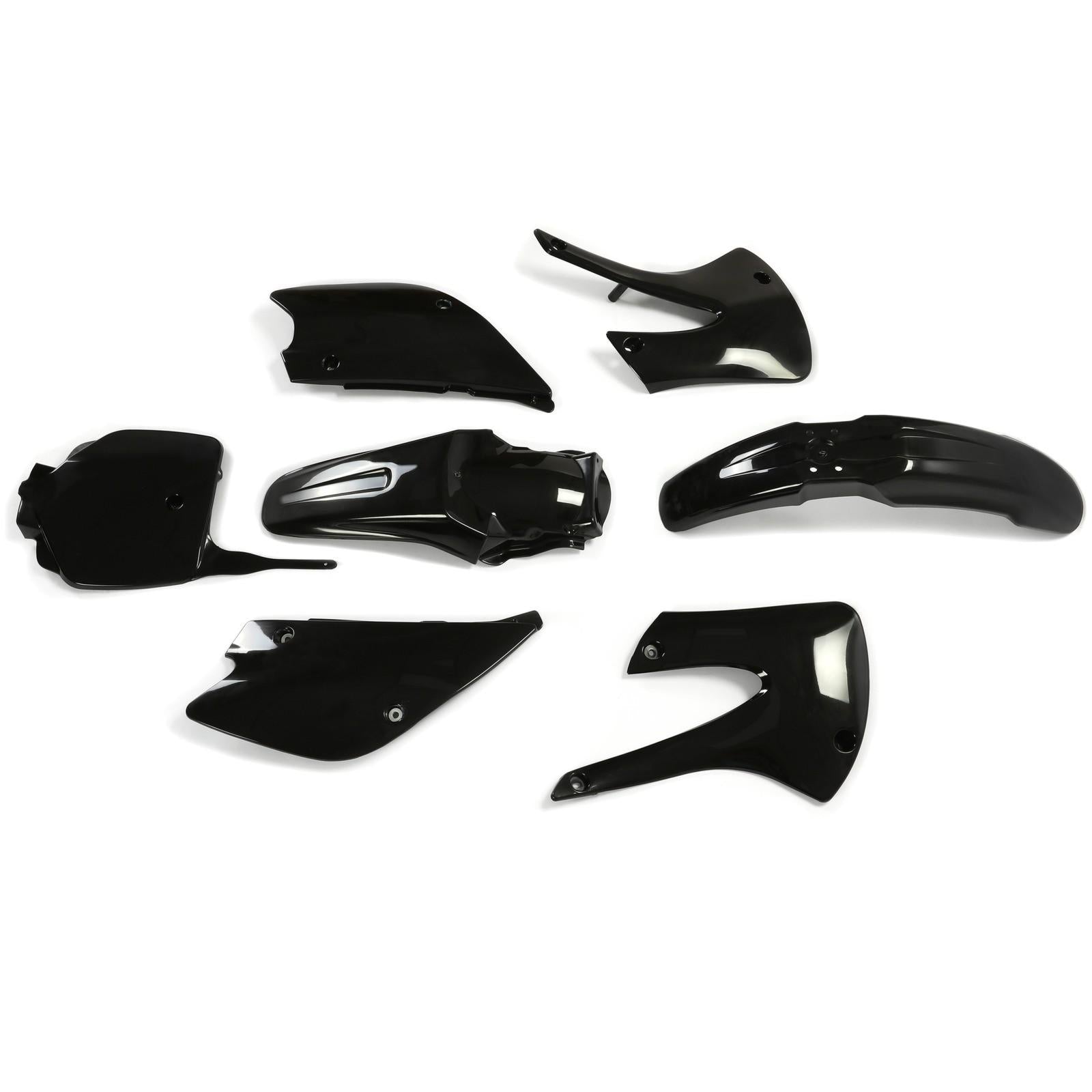 Restyled Plastics Kit Set Black For Kawasaki KX85 KX100 2001-2013 Motorcycle