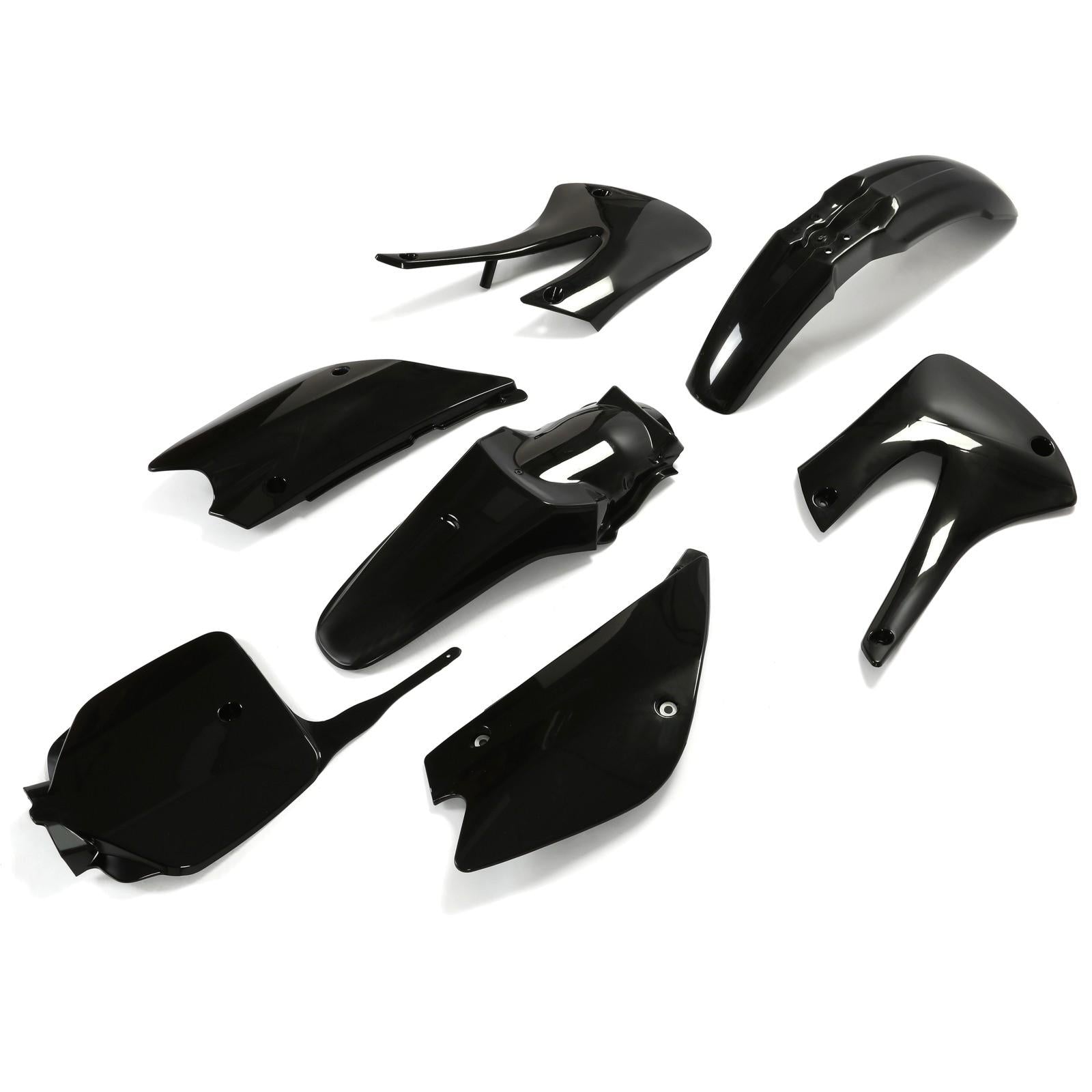 Restyled Plastics Kit Set Black For Kawasaki KX85 KX100 2001-2013 Motorcycle