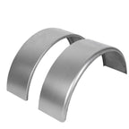 Pair of Steel Round Single Axle Trailer Fenders & Fender Backs For 14"-16" Wheel