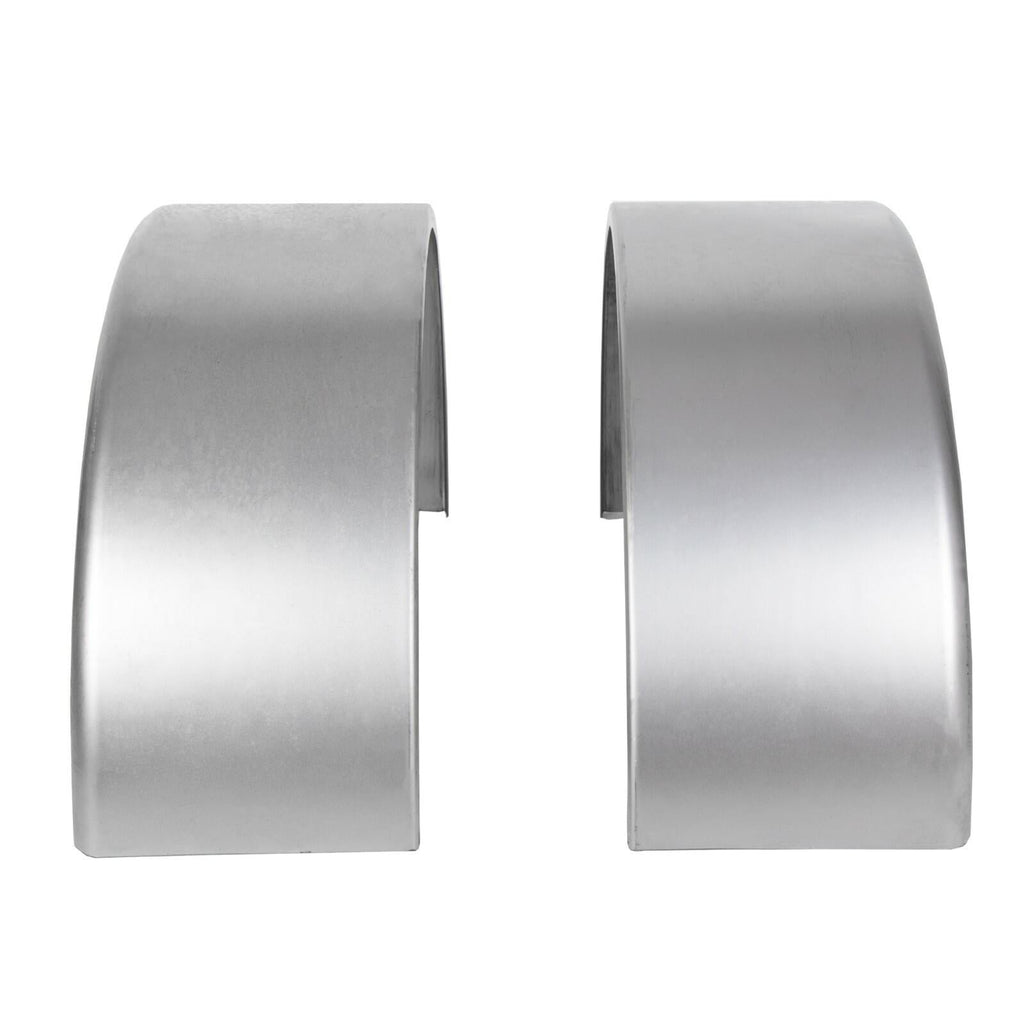 Pair of Steel Round Single Axle Trailer Fenders & Fender Backs For 14"-16" Wheel