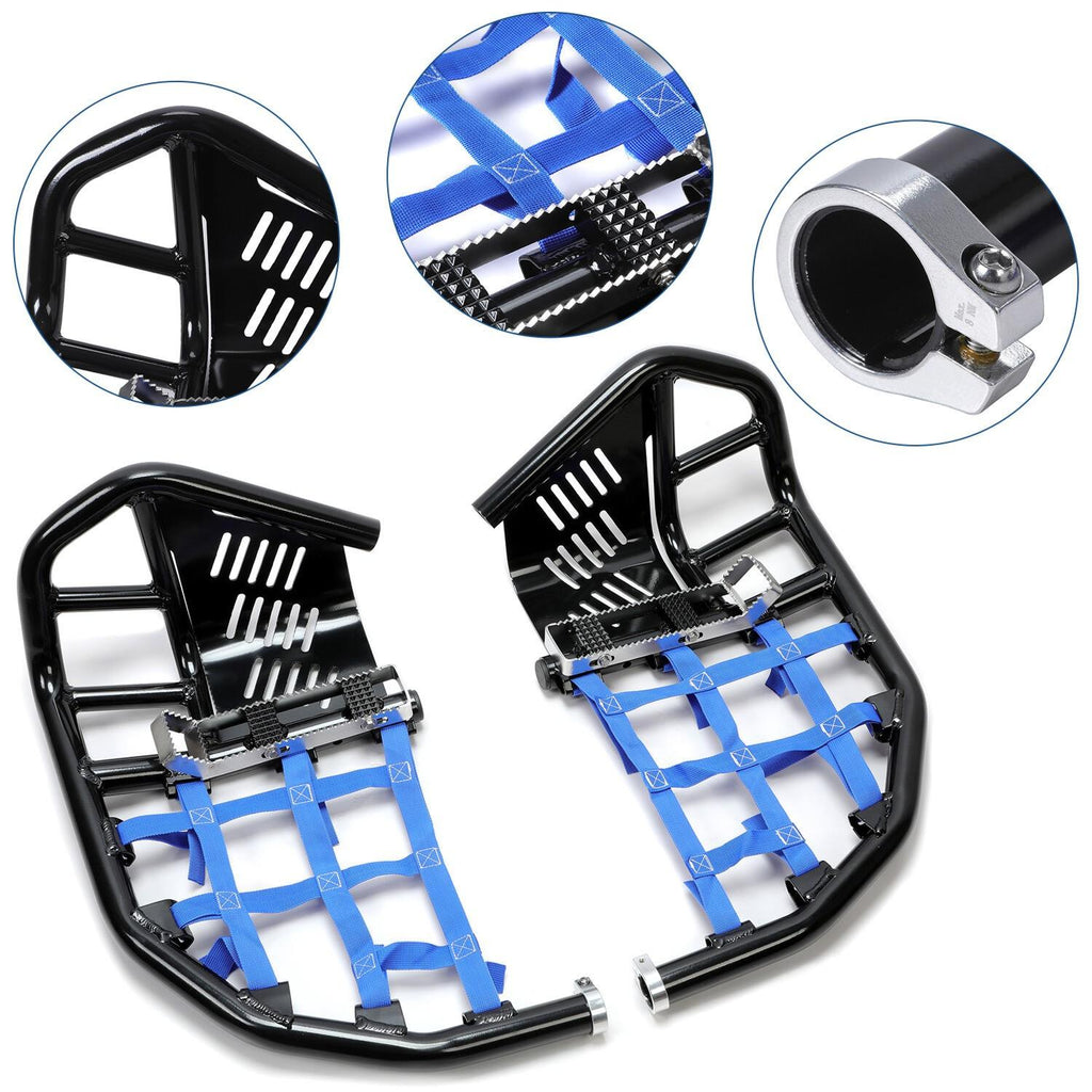 For Honda TRX 450R 450ER Sportrax 450 All Year Nerf Bars Pro Peg Heel Guard Blue
