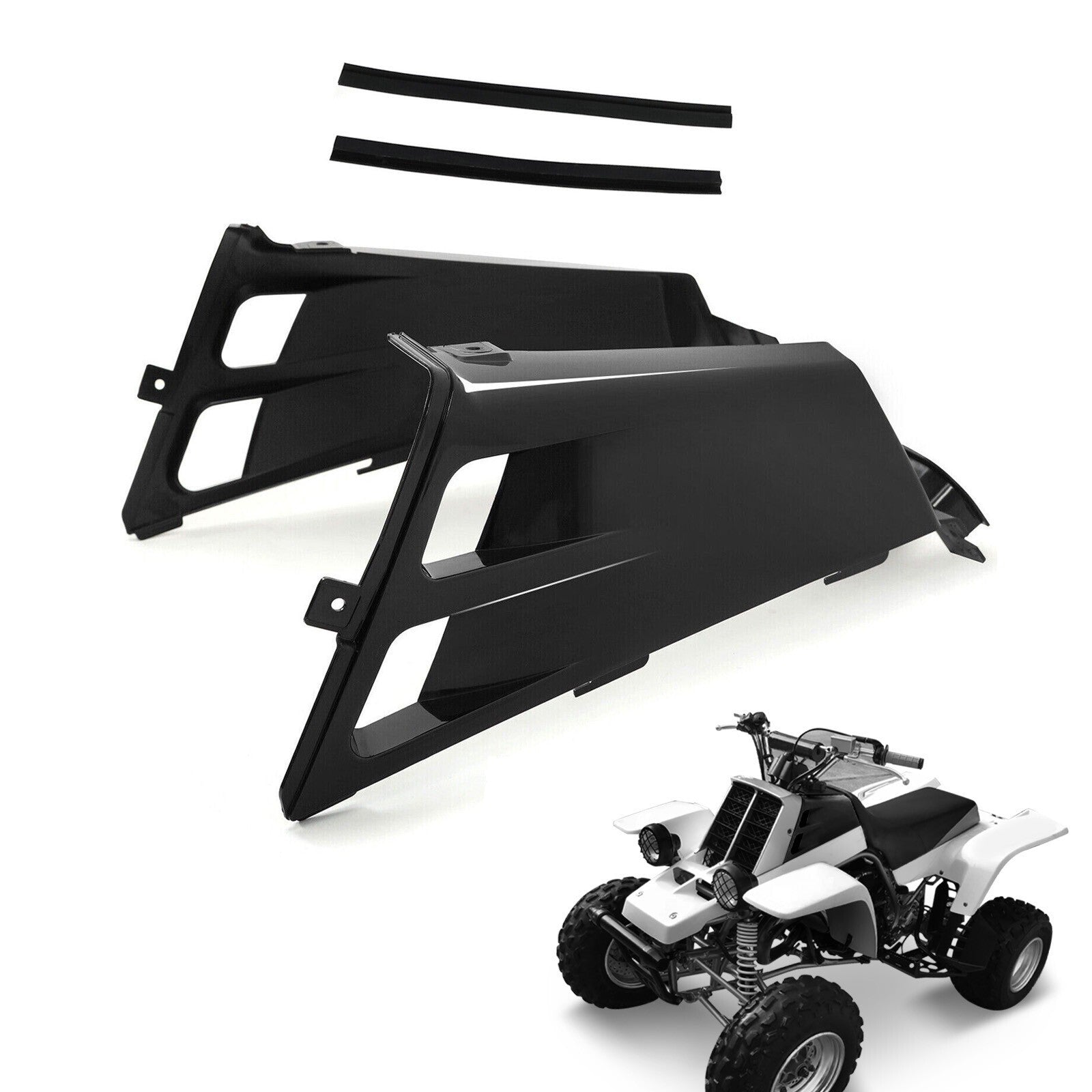 For Yamaha Banshee 350 Gas Tank Side Covers Plastic Wrap 1987-2006 Black