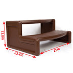Spa and Hot Tubs Step Plastic Stairs For Round/Straight Sided Spa Espresso/Brown