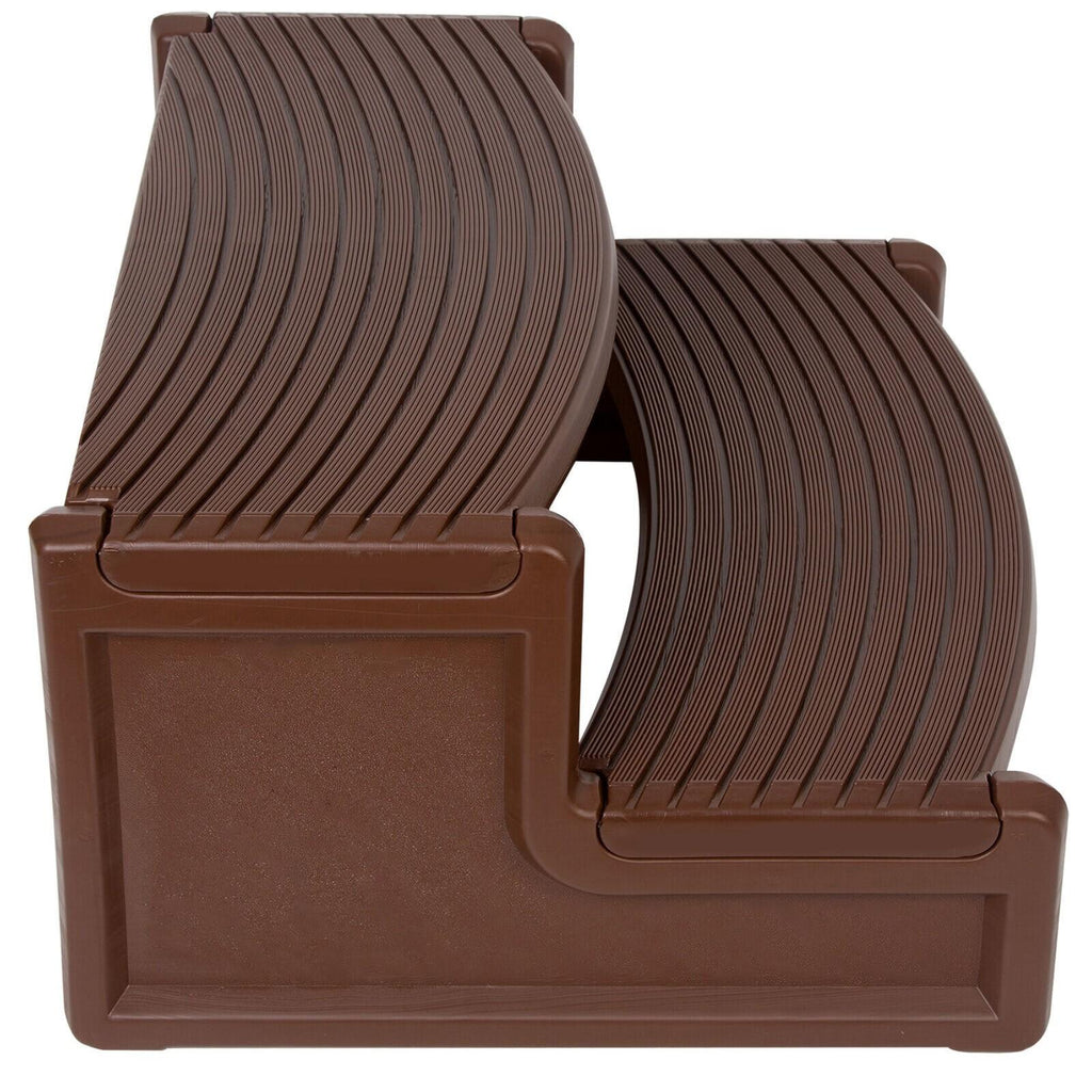 Spa and Hot Tubs Step Plastic Stairs For Round/Straight Sided Spa Espresso/Brown