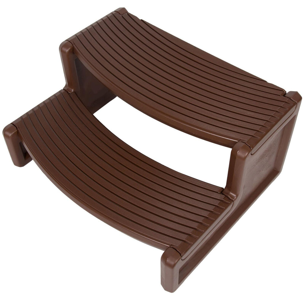 Spa and Hot Tubs Step Plastic Stairs For Round/Straight Sided Spa Espresso/Brown