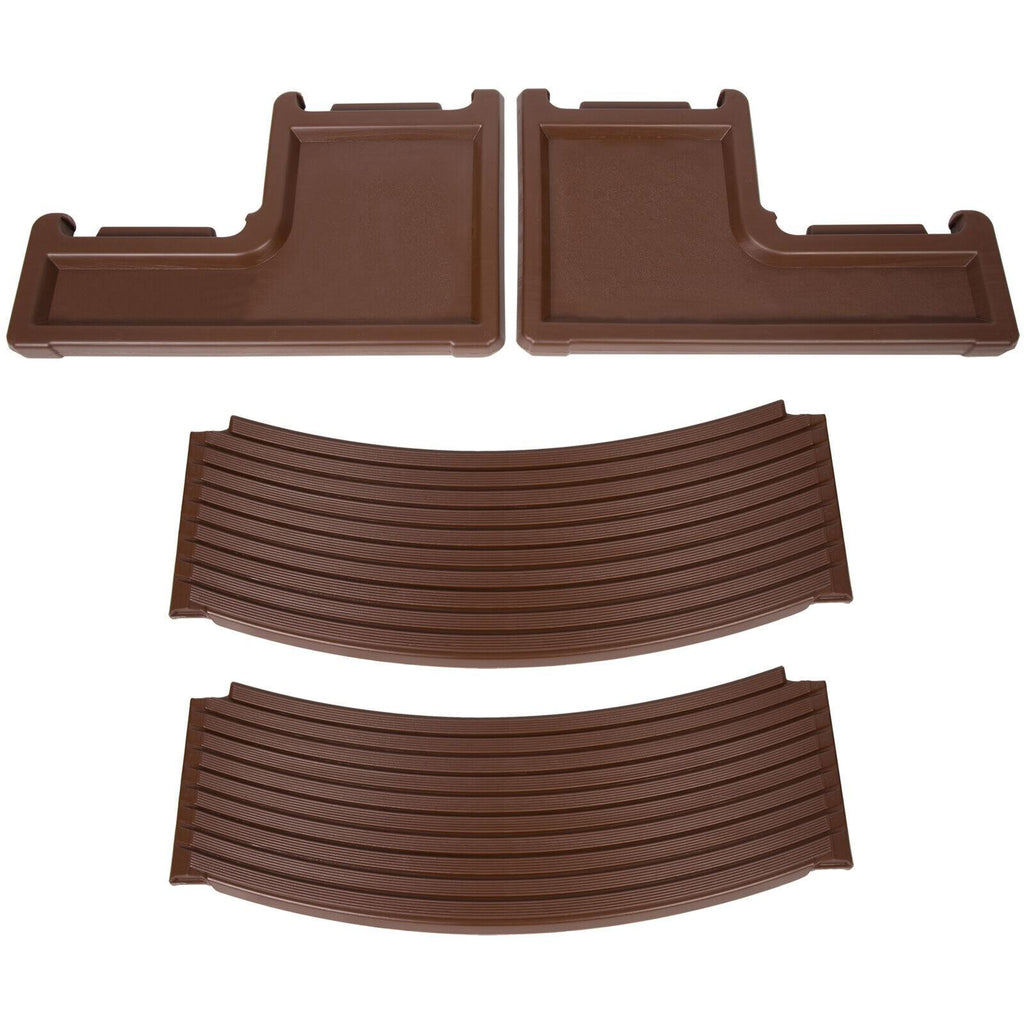 Spa and Hot Tubs Step Plastic Stairs For Round/Straight Sided Spa Espresso/Brown