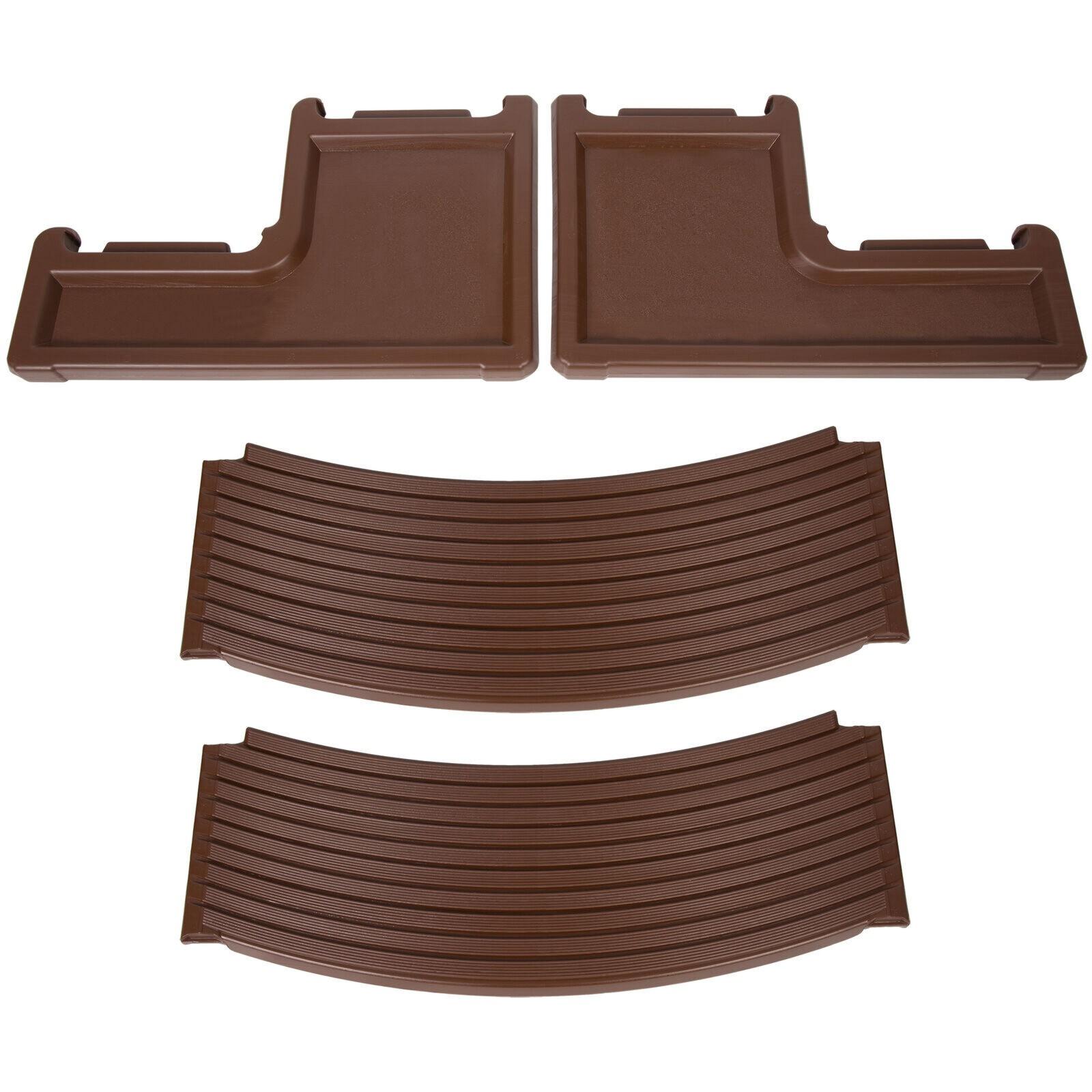 Spa and Hot Tubs Step Plastic Stairs For Round/Straight Sided Spa Espresso/Brown