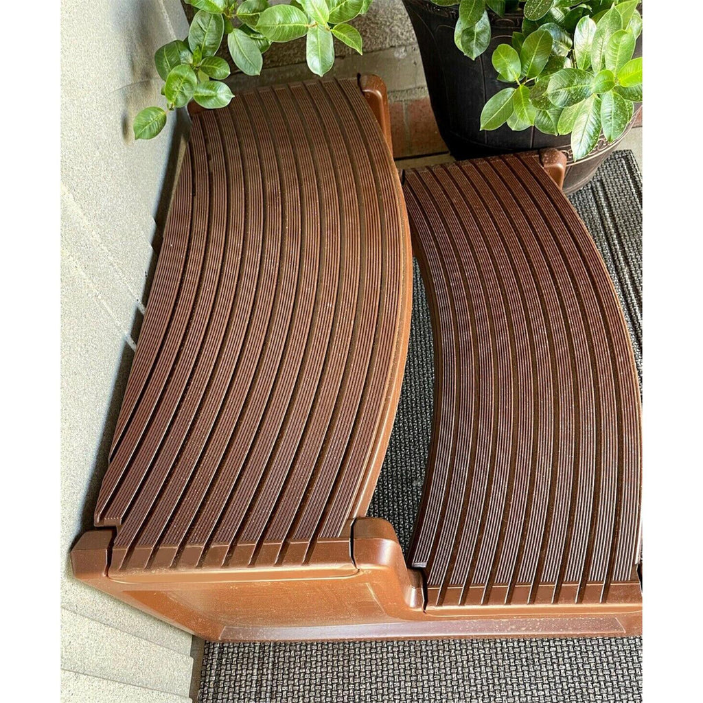 Spa and Hot Tubs Step Plastic Stairs For Round/Straight Sided Spa Espresso/Brown