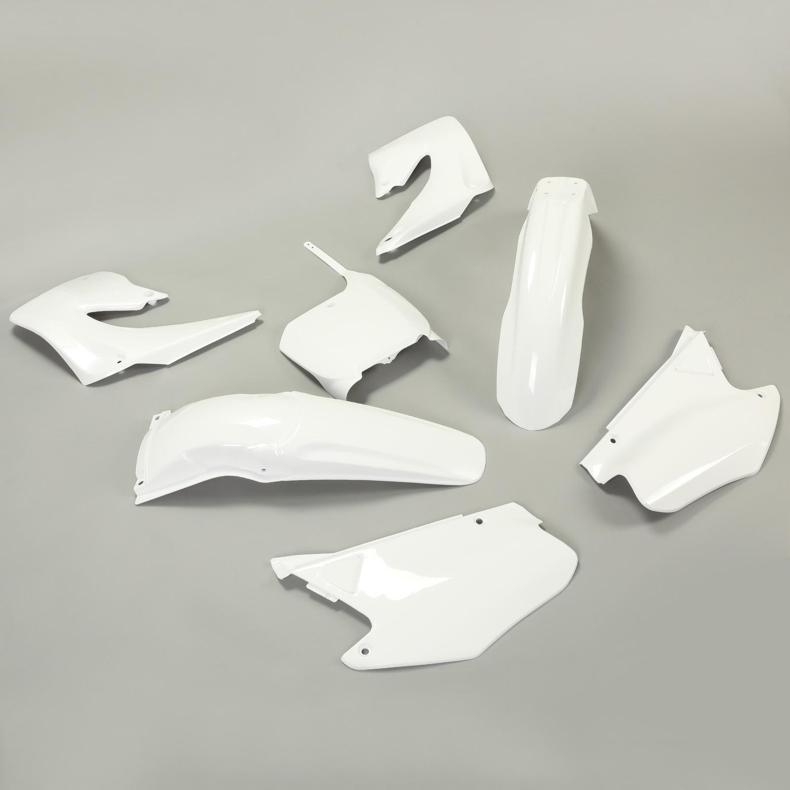RESTYLE WHITE PLASTIC KIT FOR HONDA CR125 CR250 CR125R CR250R 2-Stroke 2000 2001