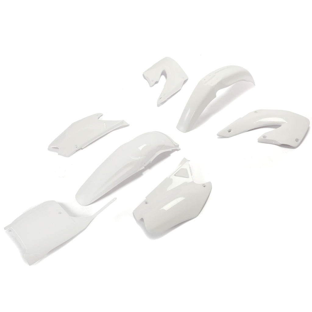 RESTYLE WHITE PLASTIC KIT FOR HONDA CR125 CR250 CR125R CR250R 2-Stroke 2000 2001