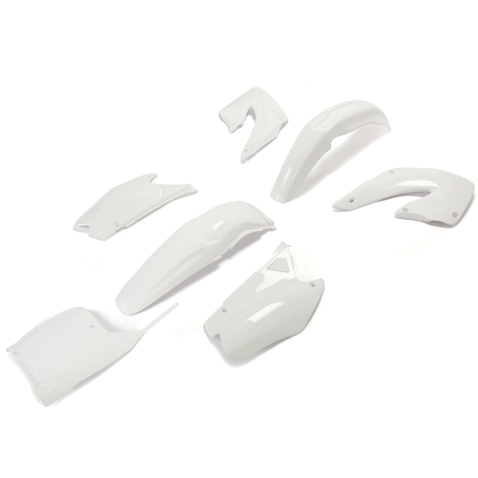 RESTYLE WHITE PLASTIC KIT FOR HONDA CR125 CR250 CR125R CR250R 2-Stroke 2000 2001