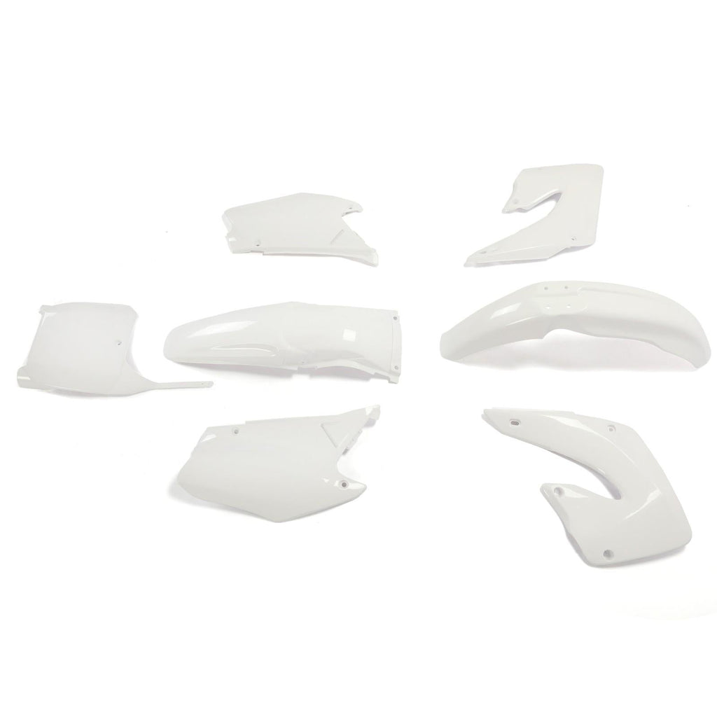 RESTYLE WHITE PLASTIC KIT FOR HONDA CR125 CR250 CR125R CR250R 2-Stroke 2000 2001