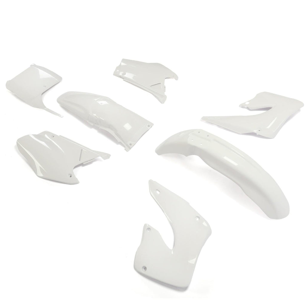 RESTYLE WHITE PLASTIC KIT FOR HONDA CR125 CR250 CR125R CR250R 2-Stroke 2000 2001