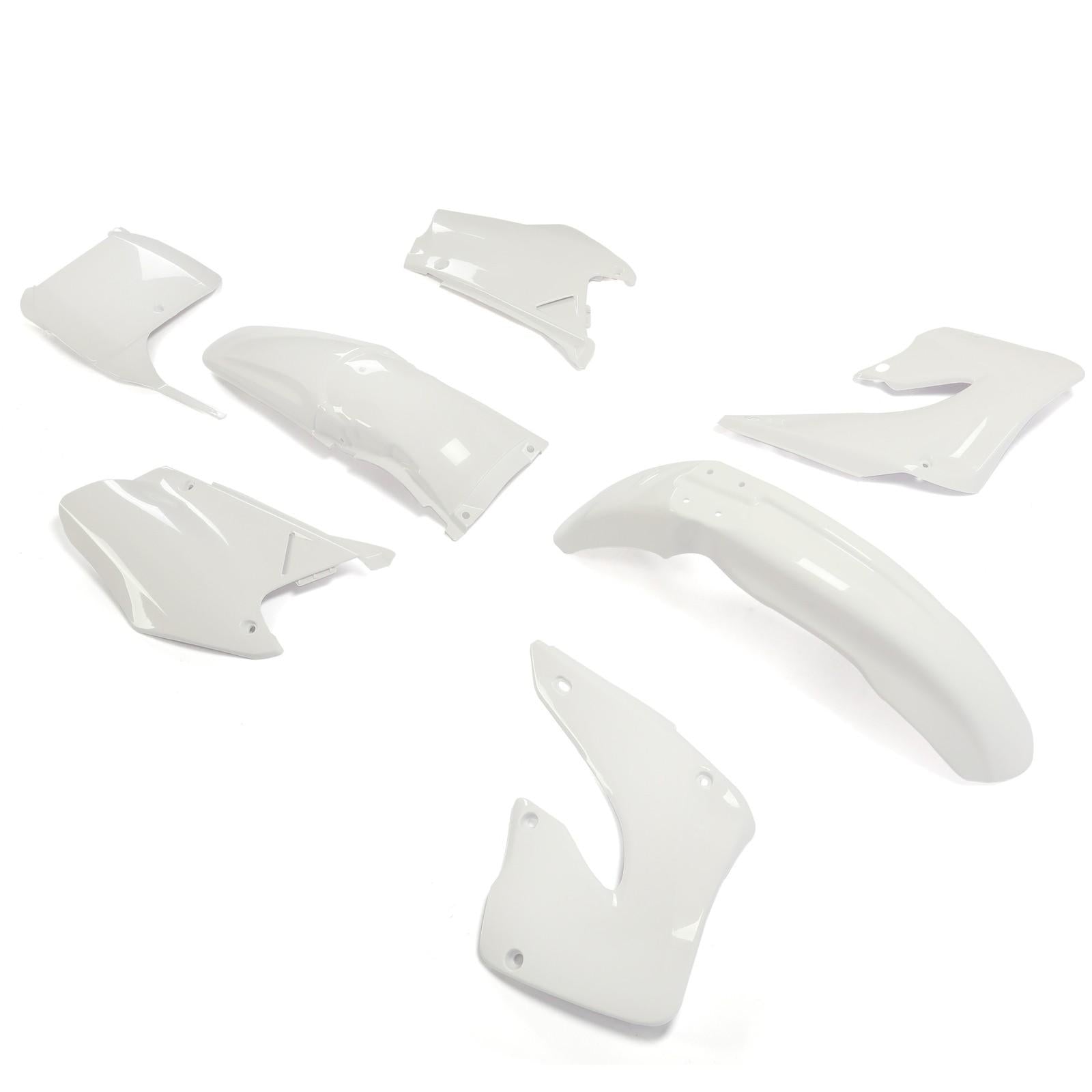 RESTYLE WHITE PLASTIC KIT FOR HONDA CR125 CR250 CR125R CR250R 2-Stroke 2000 2001