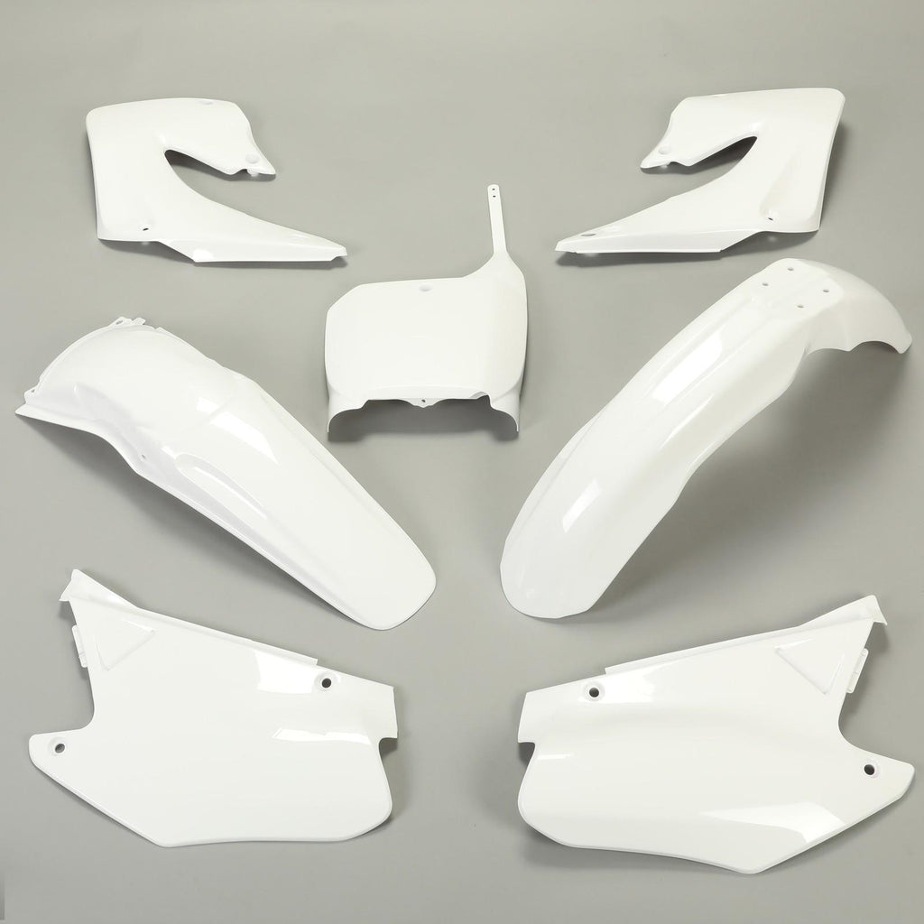 RESTYLE WHITE PLASTIC KIT FOR HONDA CR125 CR250 CR125R CR250R 2-Stroke 2000 2001