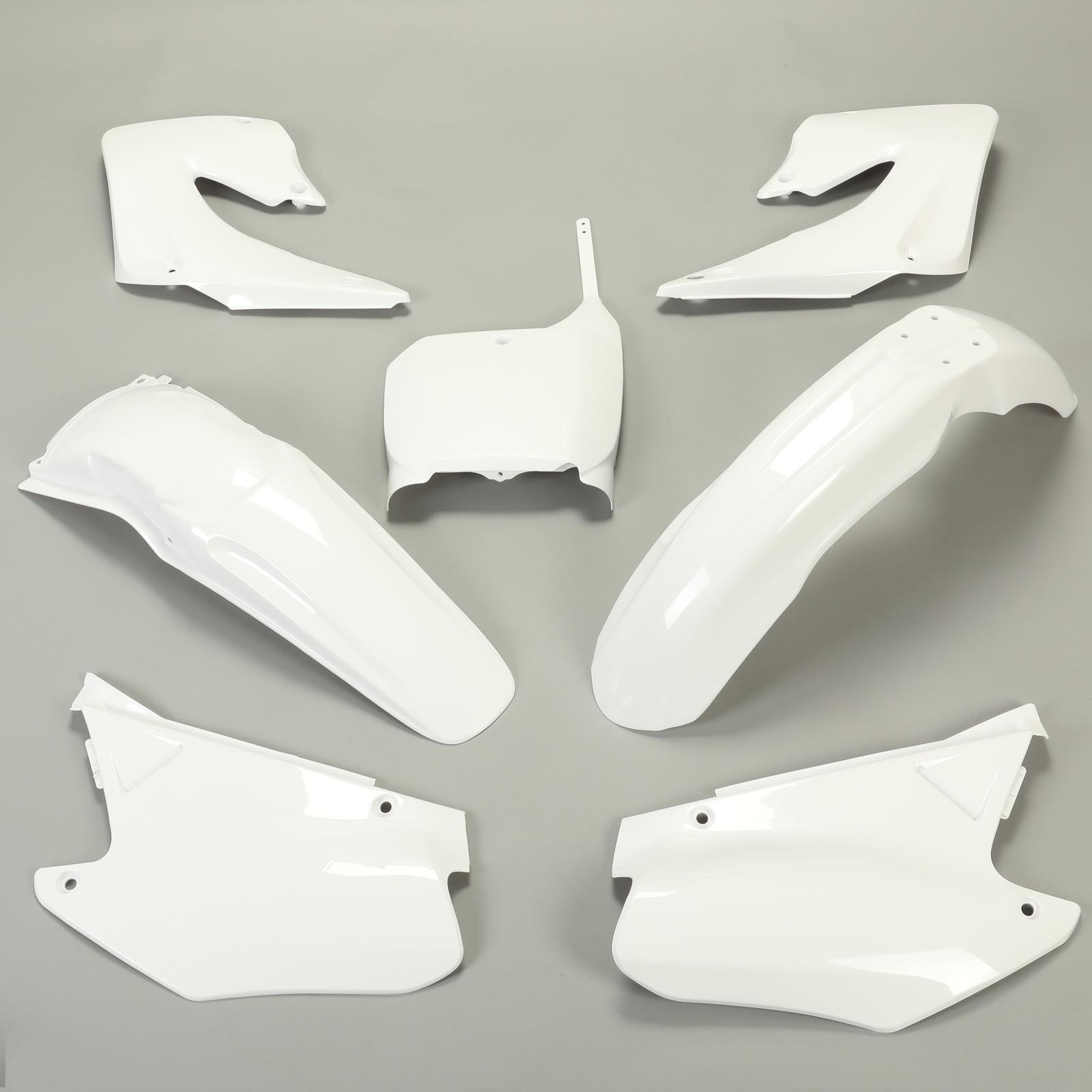 RESTYLE WHITE PLASTIC KIT FOR HONDA CR125 CR250 CR125R CR250R 2-Stroke 2000 2001