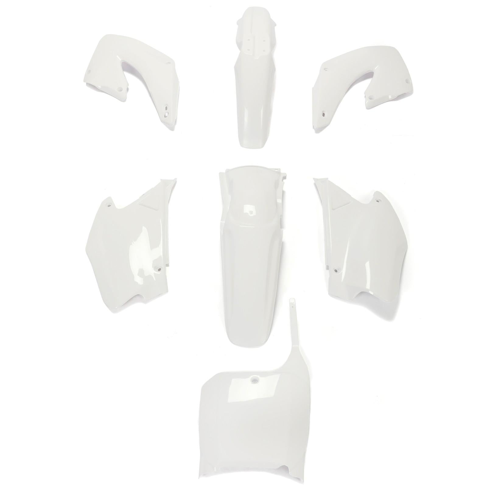 RESTYLE WHITE PLASTIC KIT FOR HONDA CR125 CR250 CR125R CR250R 2-Stroke 2000 2001