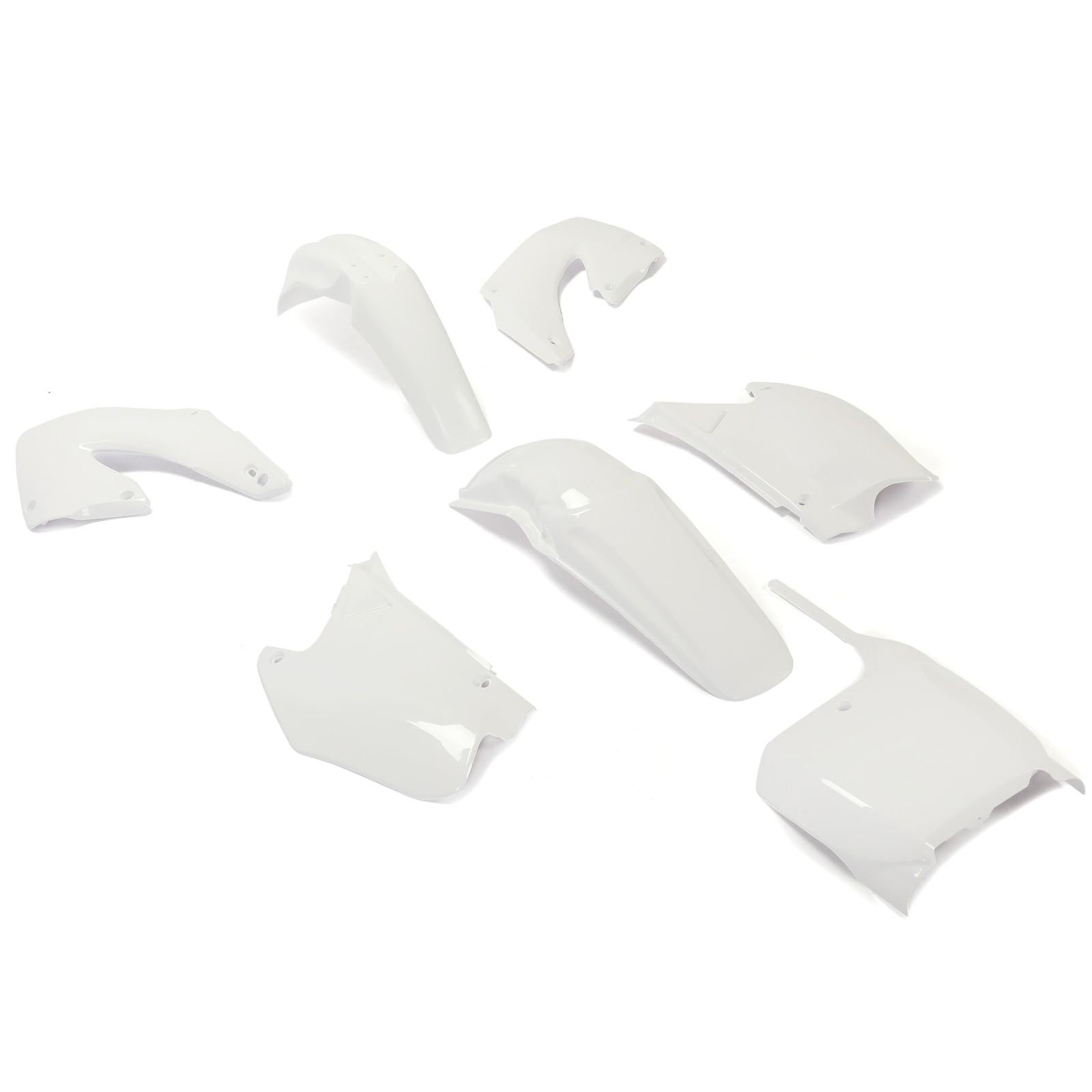 RESTYLE WHITE PLASTIC KIT FOR HONDA CR125 CR250 CR125R CR250R 2-Stroke 2000 2001