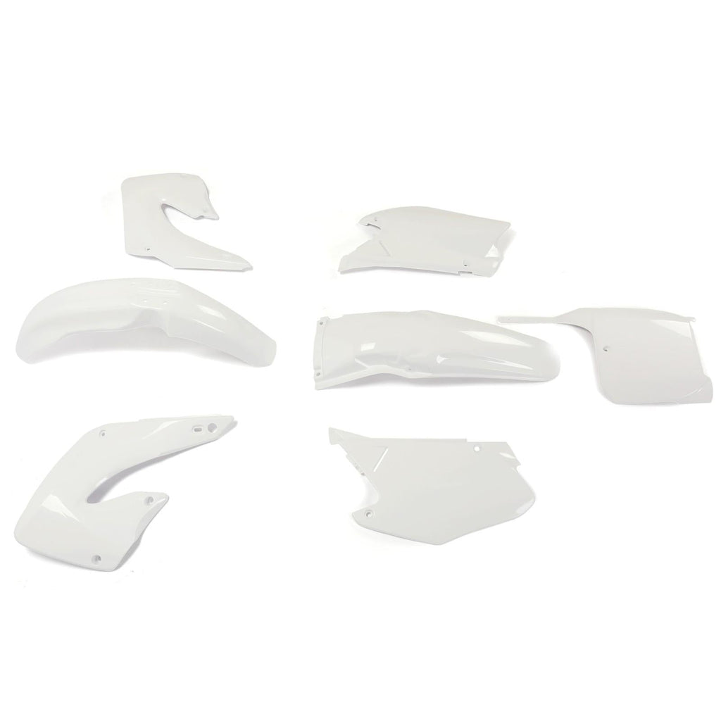RESTYLE WHITE PLASTIC KIT FOR HONDA CR125 CR250 CR125R CR250R 2-Stroke 2000 2001