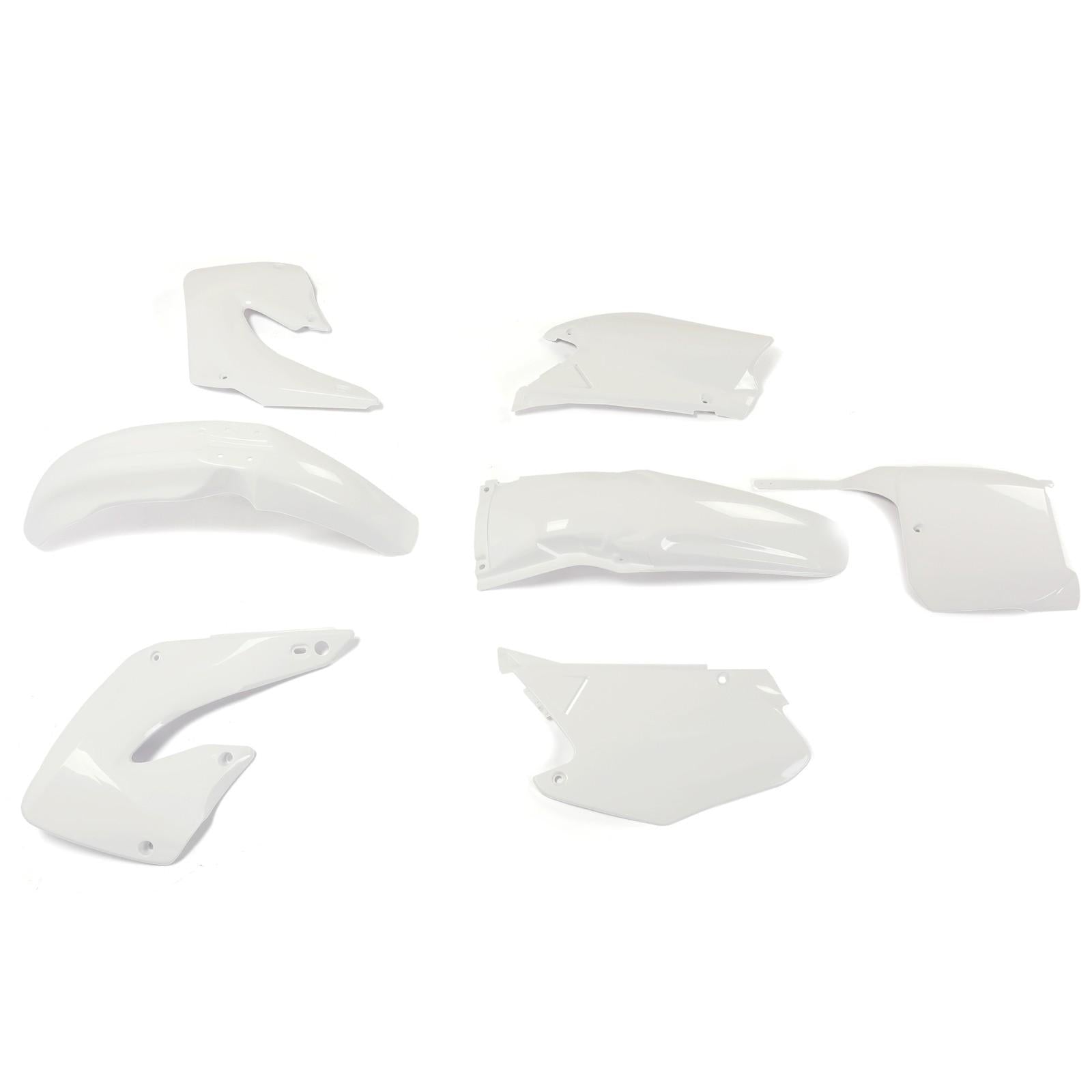 RESTYLE WHITE PLASTIC KIT FOR HONDA CR125 CR250 CR125R CR250R 2-Stroke 2000 2001