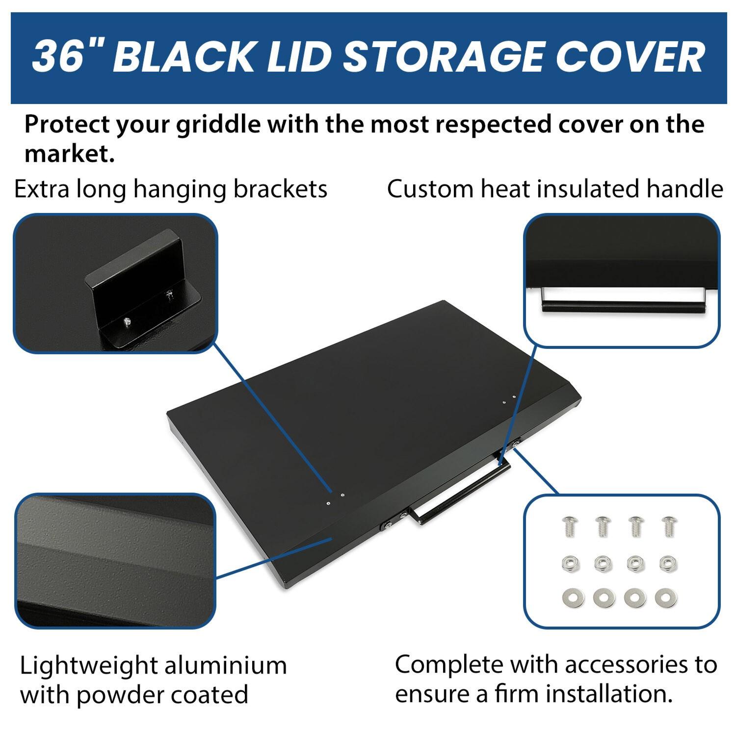 Black Outdoor 36" Griddle Hard Cover Lid Fit For Blackstone Griddle New
