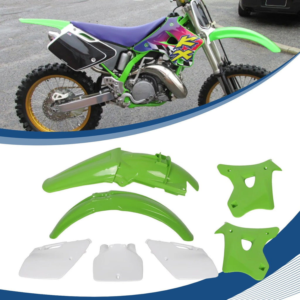 7PCS Plastics Kit Complete Bodywork Fairing For KAWASAKI KX125 KX250 1994-1998