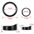 7" Headlight 4.5" Fog Lamp Visor Trim Ring Bezel For Harley Touring Softail