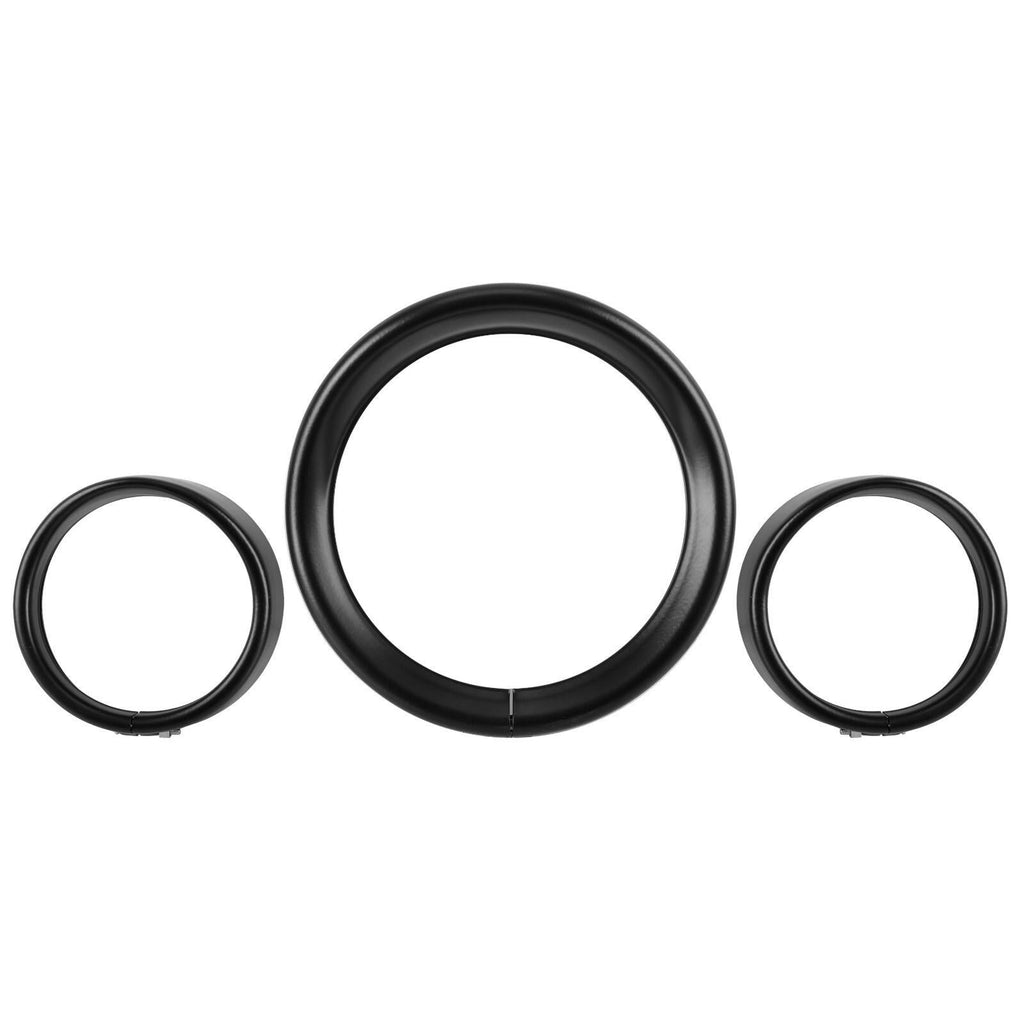 7" Headlight 4.5" Fog Lamp Visor Trim Ring Bezel For Harley Touring Softail