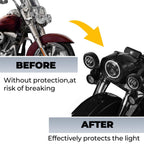 7" Headlight 4.5" Fog Lamp Visor Trim Ring Bezel For Harley Touring Softail